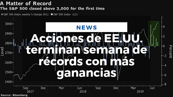 Mariano Aveledo Noticia Julio - Acciones de EE.UU. terminan semana de récords con más ganancias