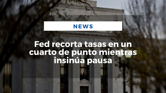 Mariano Aveledo Permuy Octubre 31 - Fed recorta tasas en un cuarto de punto mientras insinúa pausa