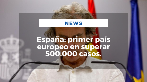Mariano Aveledo Permuy Noticias Septiembre 7 - España primer país europeo en superar 500.000 casos
