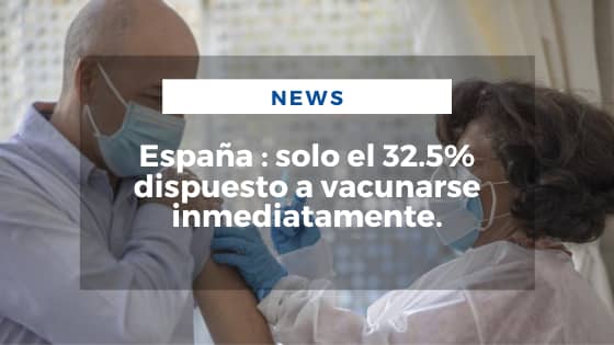 Mariano Aveledo Permuy Noticias Diciembre 04 - España_ solo el 32.5% dispuesto a vacunarse inmediatamente